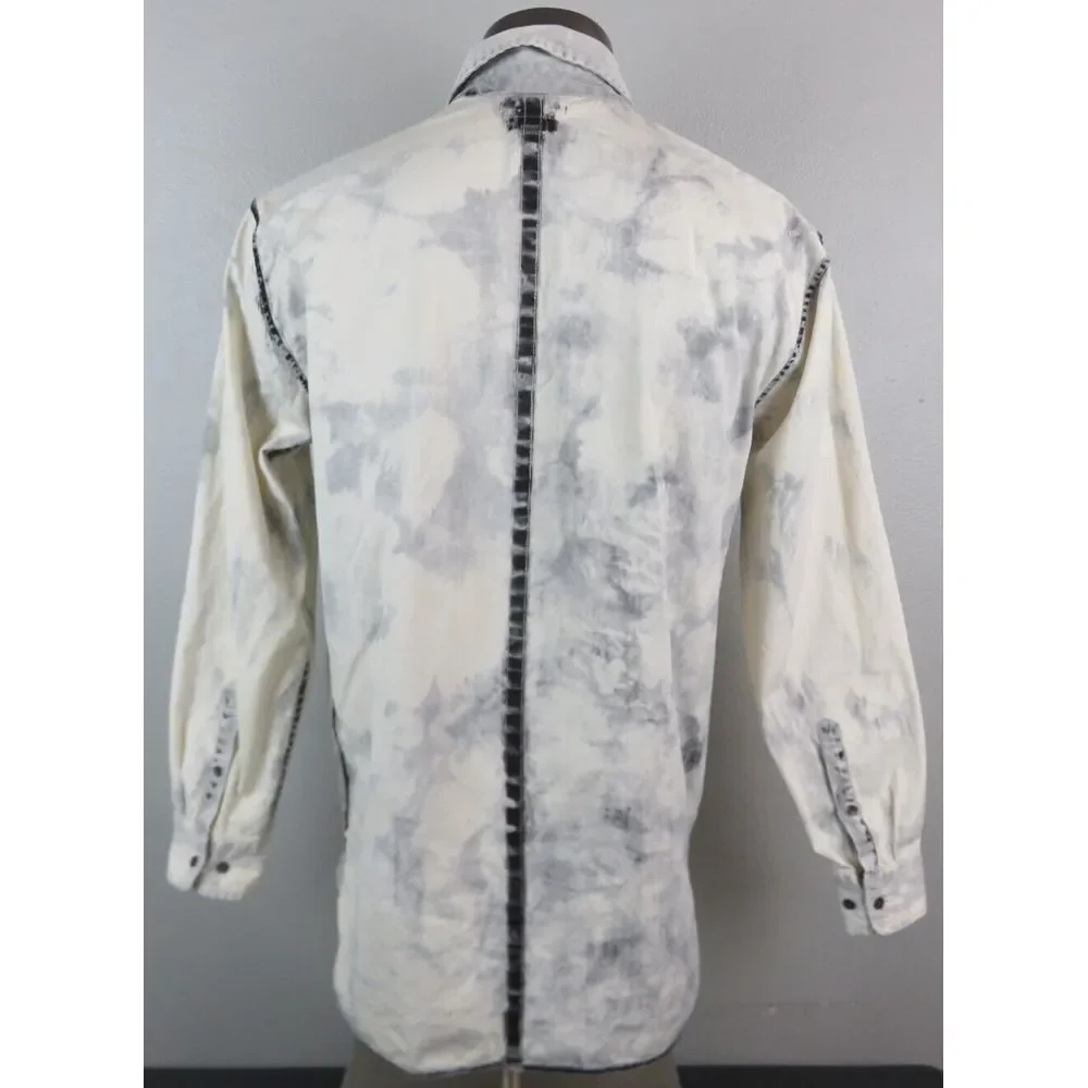 Mens True Religion Button Front Shirt‎ Mens Size L Loose Cotton Button Front
